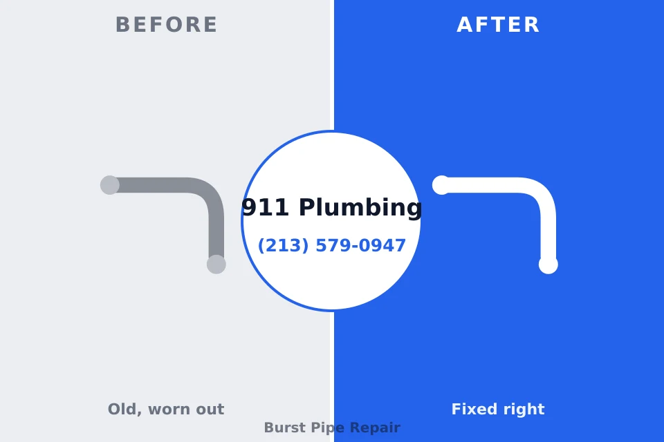 Before and after: plumbing repair Biltmore, TN